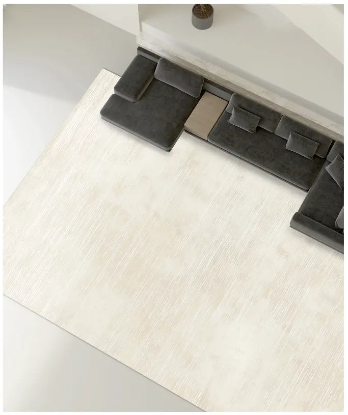 ATUNUS Nordic High-End Carpet Plain Color Quiet Wind Whole White Bedroom Mat Light Luxury Area Carpet