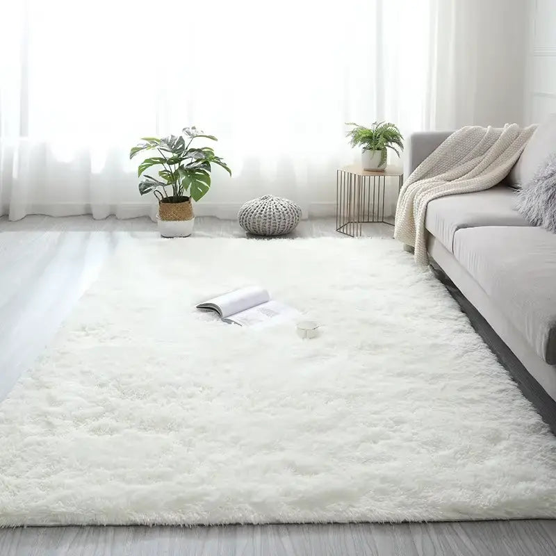 XunYao Wholesale Price Hot Sale High Quality Home Use Anti-slip Soft Fluffy Area Rug White Faux Fur Sheepskin Carpet