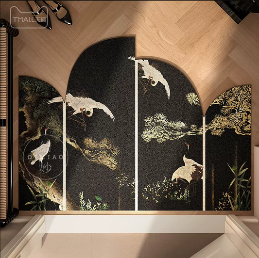 Entrance Door Mat, Irregular Loop Carpet, Retro Foyer Anti-slip Pad, Large Entrance Door Mud Mat