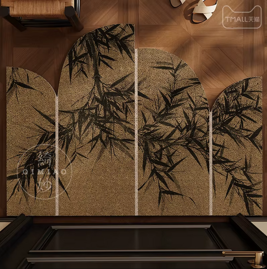 Entrance Door Mat, Irregular Loop Carpet, Retro Foyer Anti-slip Pad, Large Entrance Door Mud Mat